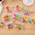 Cute Animal Shaped Erasers with Keychain - Assorted Pack