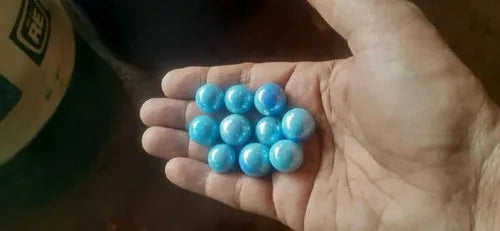 Turquoise Glass Pebbles - Decorative Marbles for Vases, Crafts & Home Decor