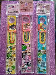 Cute Cartoon Ruler with Stickers Set - 20cm Stationery Pack